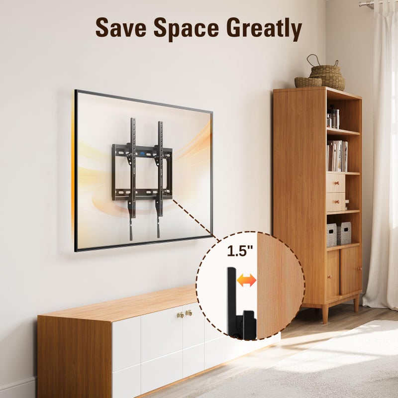 Mounting Dream Tilting TV Mounts for Most 26-60 Inch LED, LCD TVs up to VESA 400 x 400mm and 88 LBS Loading Capacity, TV Wall Mount with Unique Strap Design for Easily Lock and Release MD2268-MK - Image 3